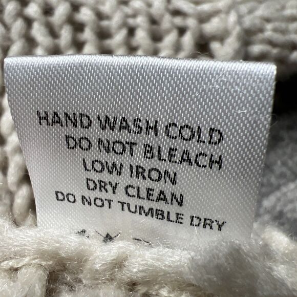 Lovers + Friends NWT Sweater Size Small Oatmeal Loose Knit Wool Blend Fisherman - Picture 7 of 8